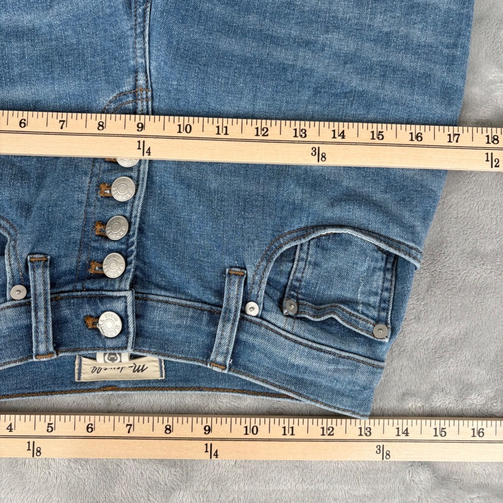 High-Rise Wide Leg Women's Jeans in Medium Blue - Picture 13 of 16